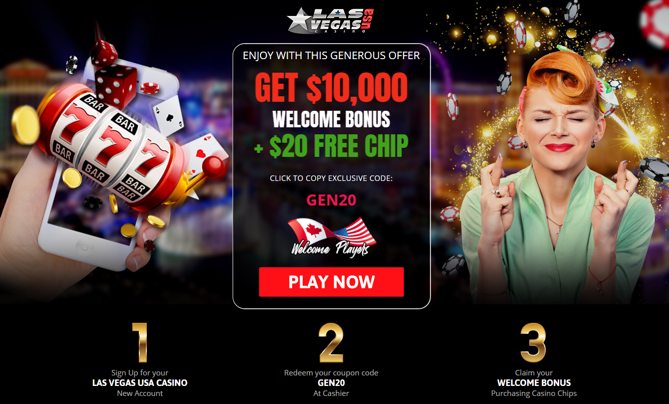 GET 10,000 WELCOME
BONUS + $20 FREE CHIP GET 10,000 WELCOME BONUS + $20
FREE CHIP