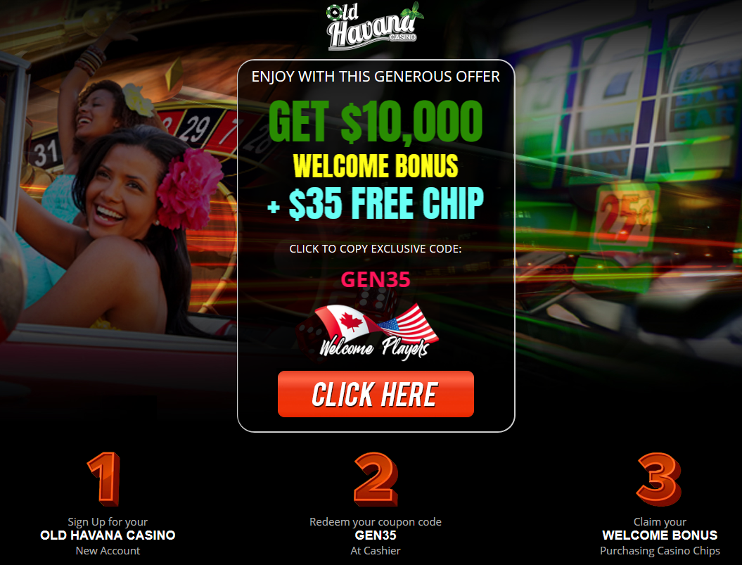 GET 10,000 WELCOME BONUS + $35
FREE CHIP GET
10,000 WELCOME BONUS + $35 FREE CHIP