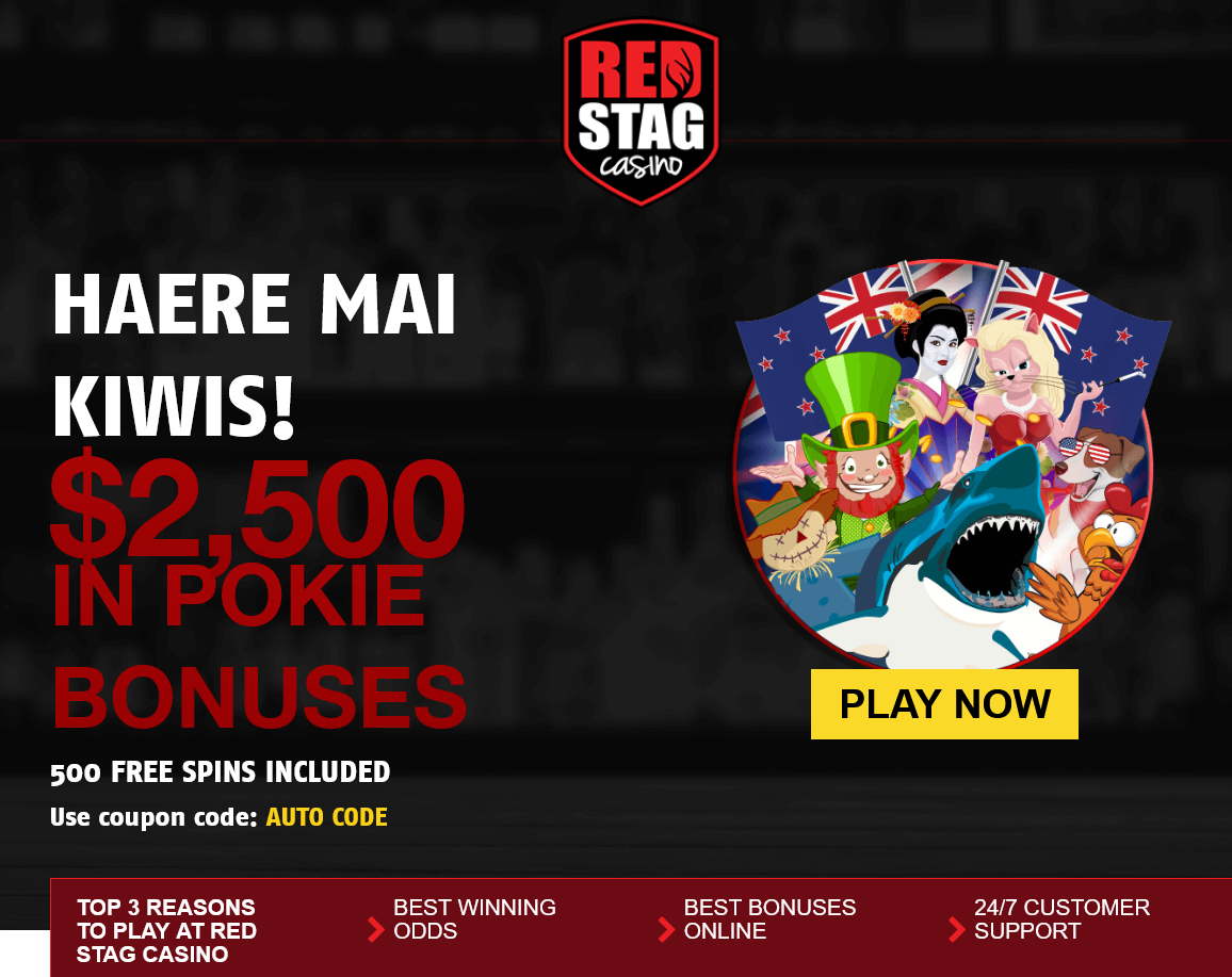 Red Stag
                                Casino-$2,500 in Pokie Bonuses 500 Free
                                Spins Included