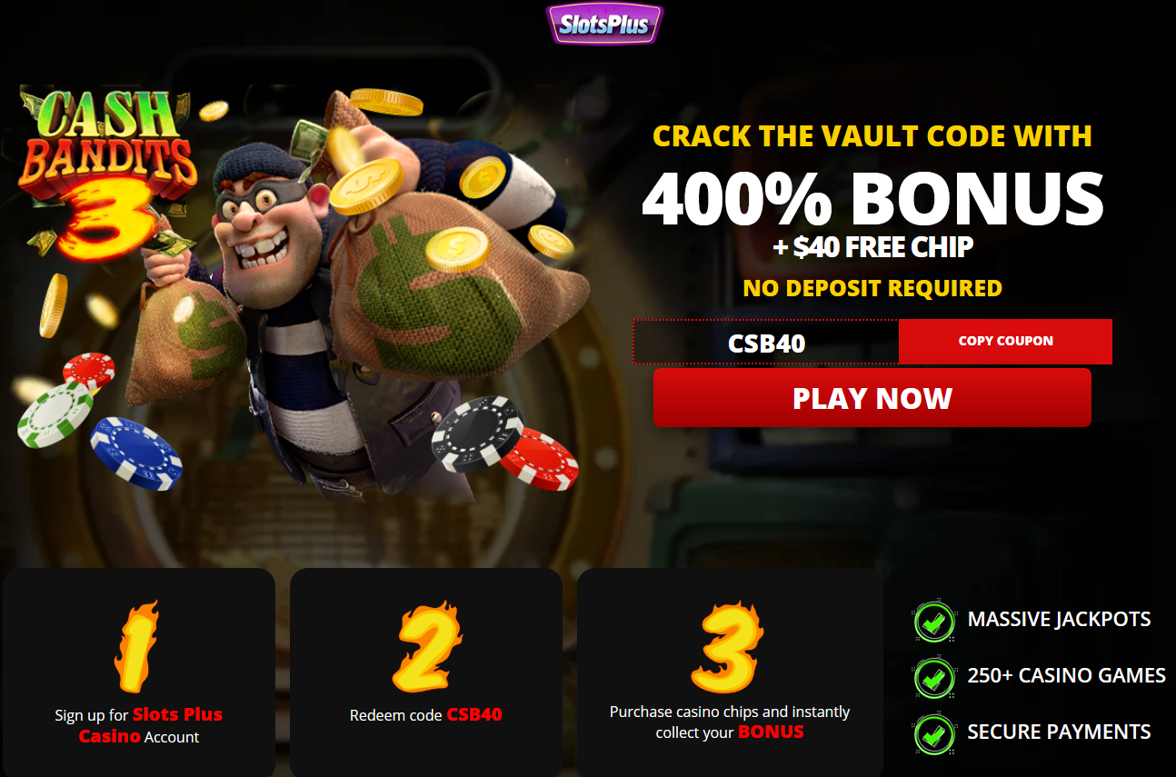 400% WELCOME BONUS + $40 FREE CHIP